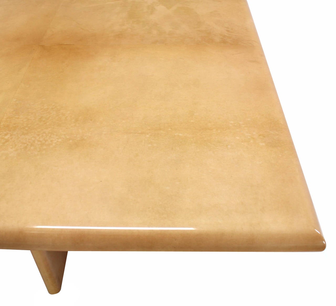 20th Century Large Square Lacquered Goat Skin Conference Dining Table
