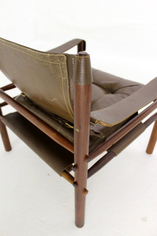 Pair of Sirocco Leather Lounge Chairs by Arne Norel 1