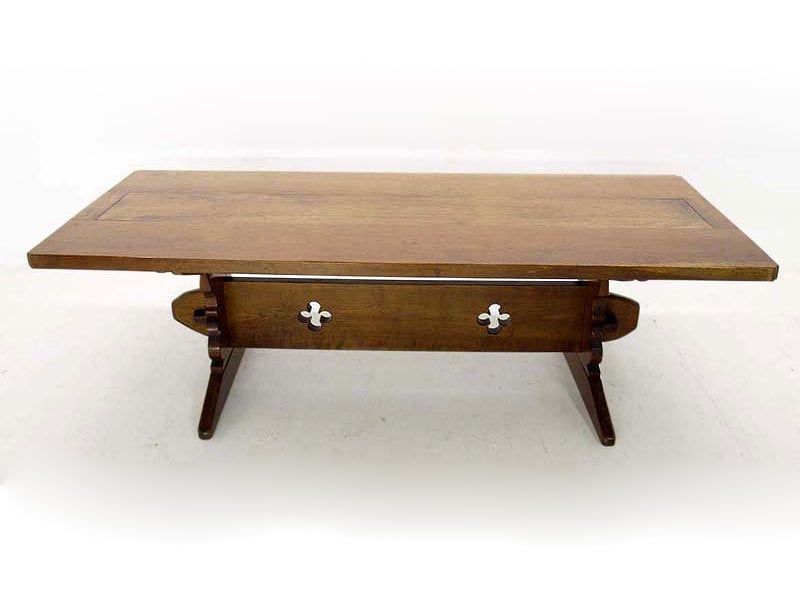 Thick Solid Cherry-Top Harvest or Trestle Dining Table