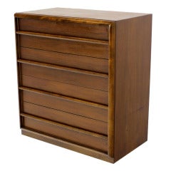 Robsjohn-Gibbings for Widdicomb Walnut High Chest or Dresser 9