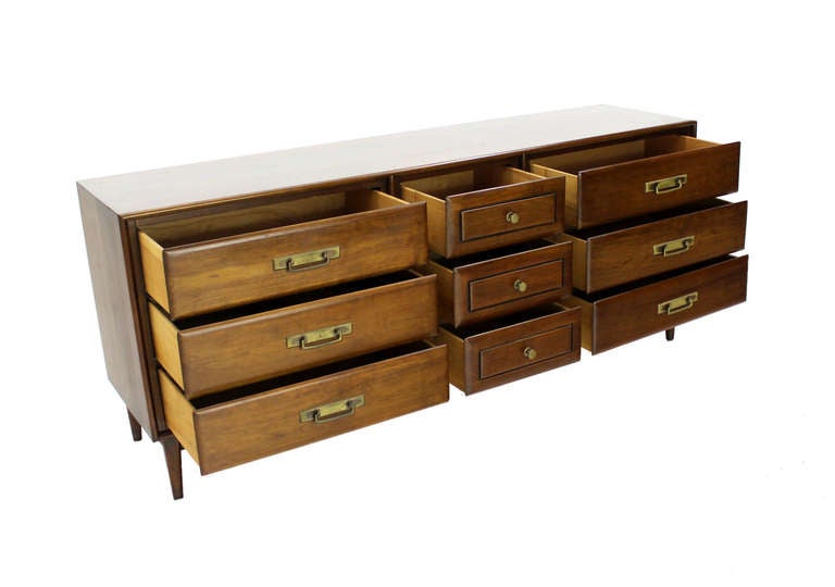 Mid-20th Century Mid Century Modern Solid Cherry Long Dresser Credenza by Heywood Wakefield