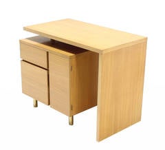 Revolving Folding Mid-Century Modern Desk Writing Table Cabinet Hide Away