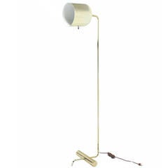 Mid Century Modern Bent Tube Base Adjustable Metal Cup Shape Shade Floor Lamp 1