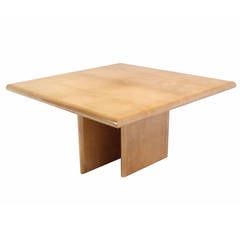 Large Square Lacquered Goat Skin Conference Dining Table
