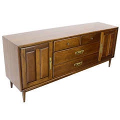 Mid Century Danish Modern Sideboard Credenza Solid Cherry Heywood Wakefield