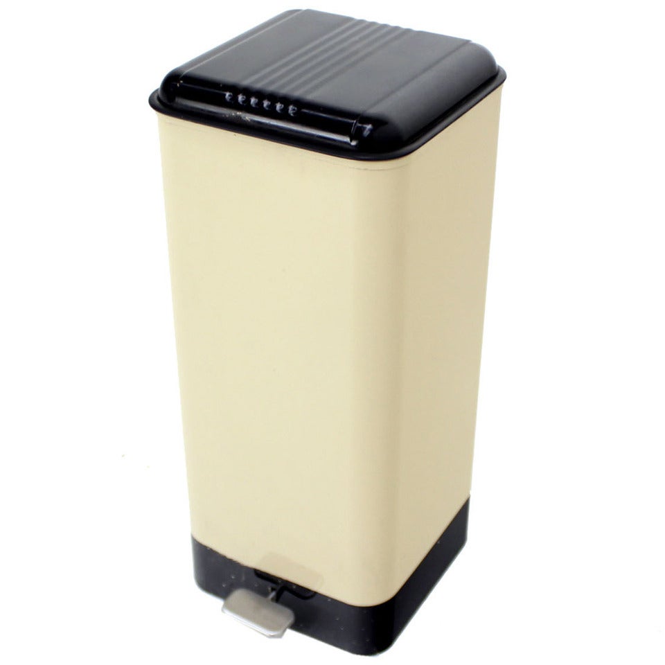 1950
s Press to Open Metal Trash Can Mid Century Modern