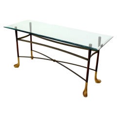 Golf Clubs Theme Mid Century Modern Console Table