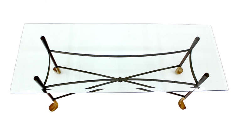 20th Century Golf Clubs Theme Mid Century Modern Console Table