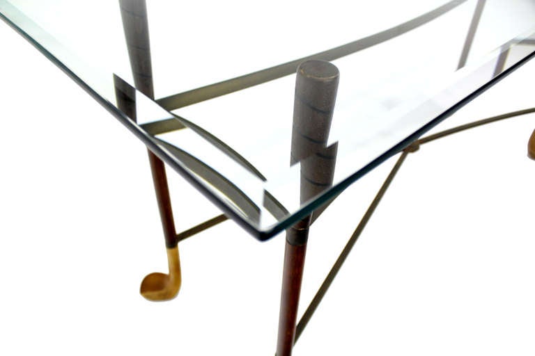 Golf Clubs Theme Mid Century Modern Console Table In Excellent Condition In Rockaway, NJ