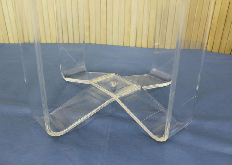 Mid-Century Modern Lucite Vanity Chair or Piano Stool 4