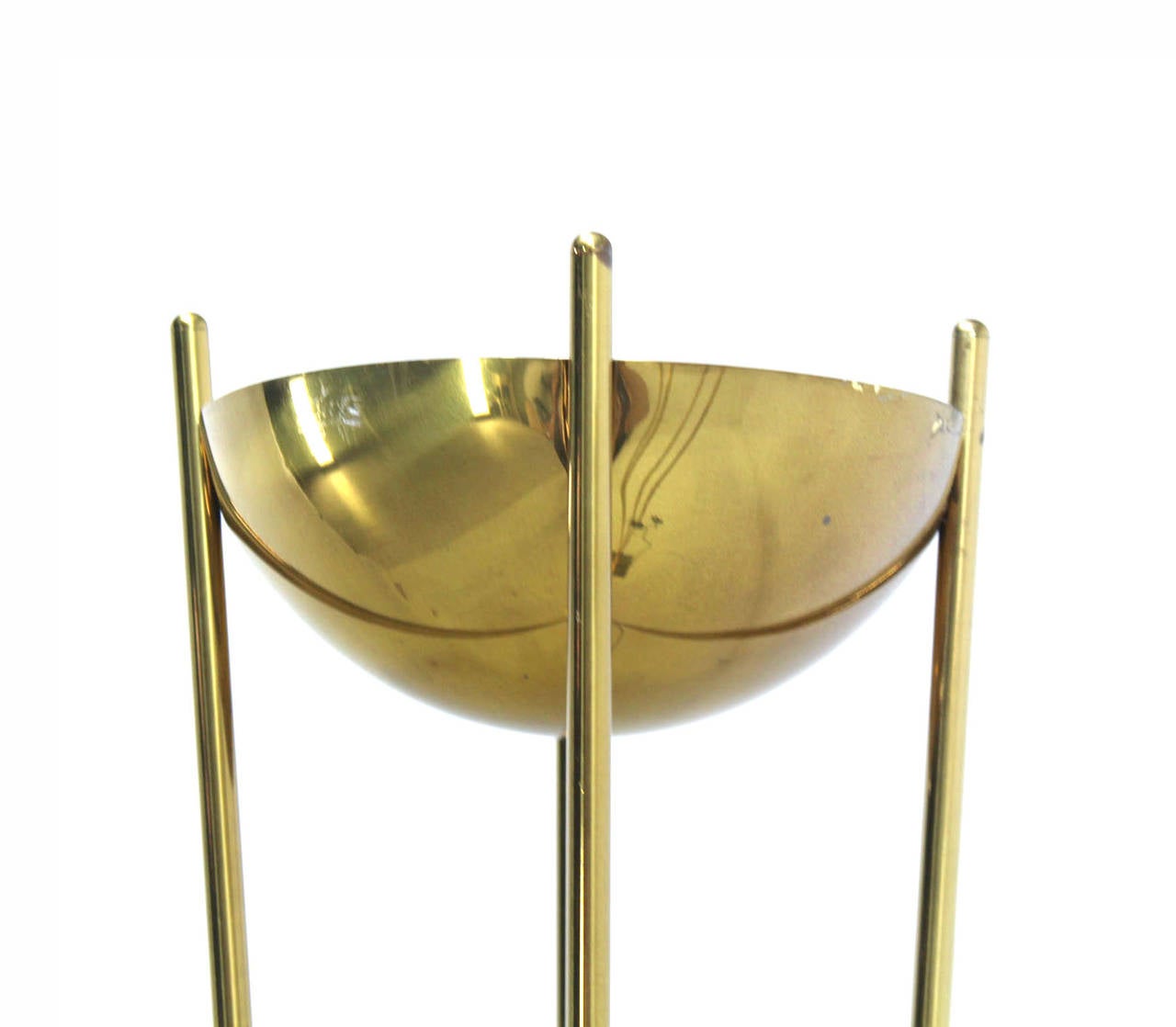 20th Century Pair of Brass Mid-Century Modern Halogen Floor Lamps