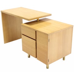 Revolving Folding Mid-Century Modern Desk Writing Table Cabinet Hide Away