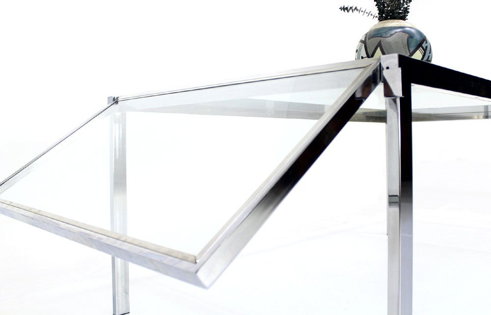 glass drop leaf table