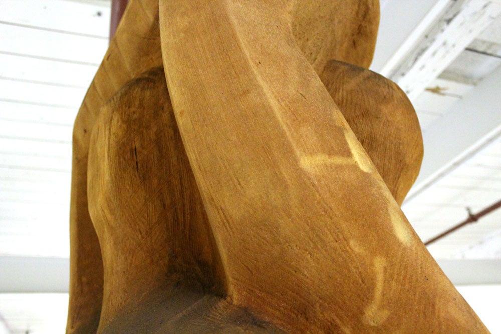 Gregory Waylande 10' Tall Nude Male Theme Carved Sculpture