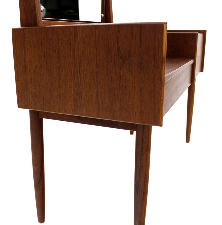 20th Century Danish Mid Century Modern Teak Dressing Table Vanity