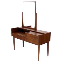 Danish Mid Century Modern Teak Dressing Table Vanity