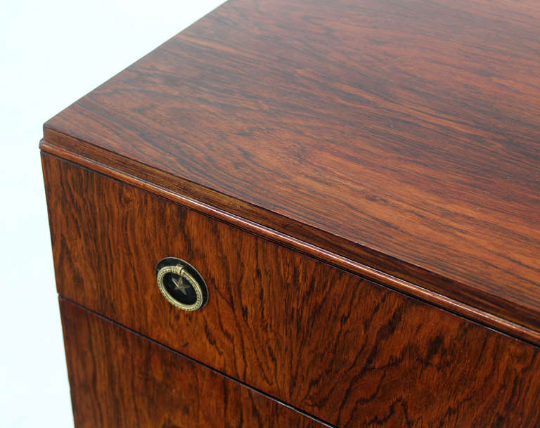 Rosewood Mid-Century Modern, Art Deco Style Server Chest Cabinet In Excellent Condition In Rockaway, NJ