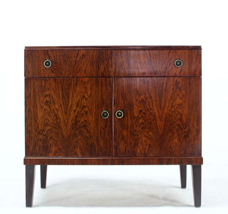 American Rosewood Mid-Century Modern, Art Deco Style Server Chest Cabinet