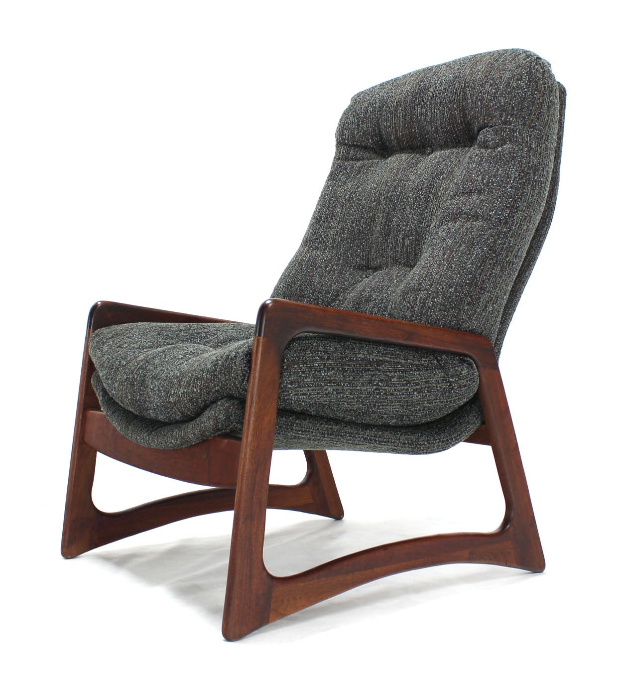 Adrian Pearsall Oiled Walnut Lounge Chair New Upholstery In Excellent Condition In Rockaway, NJ