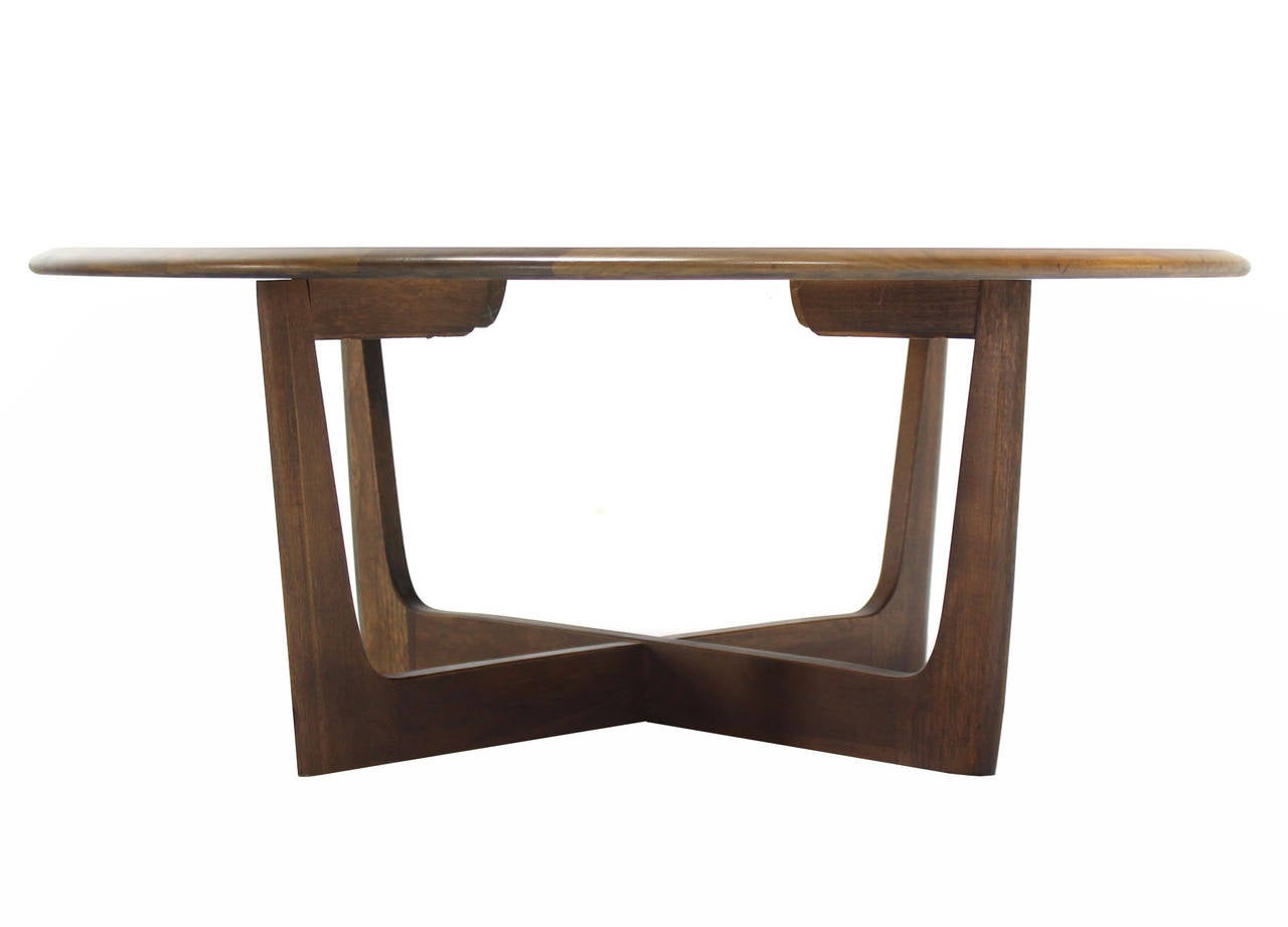 Walnut XBase Round Coffee Table at 1stDibs walnut round coffee table