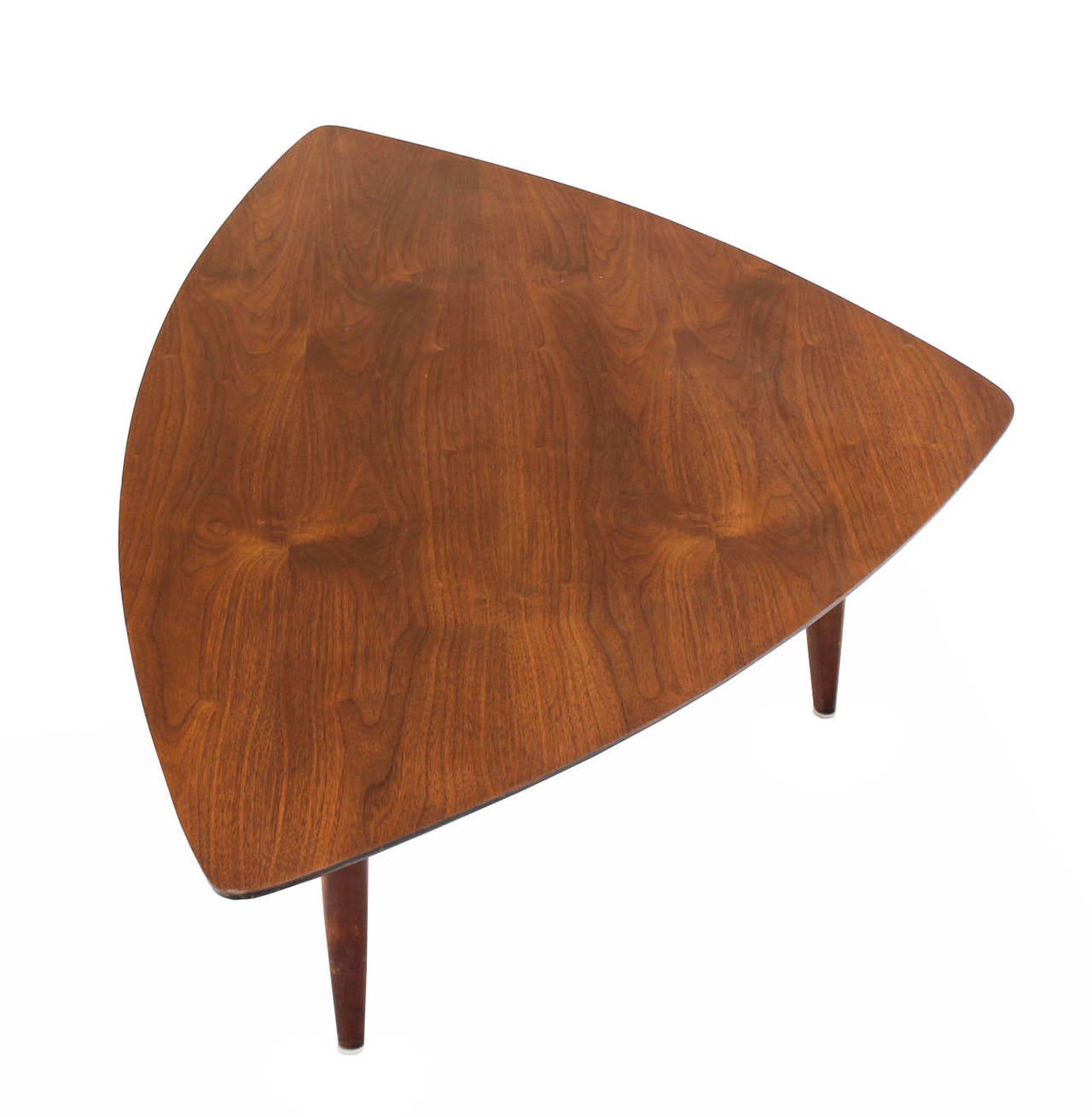 American Triangular Surfboard-Shape Walnut Coffee Table