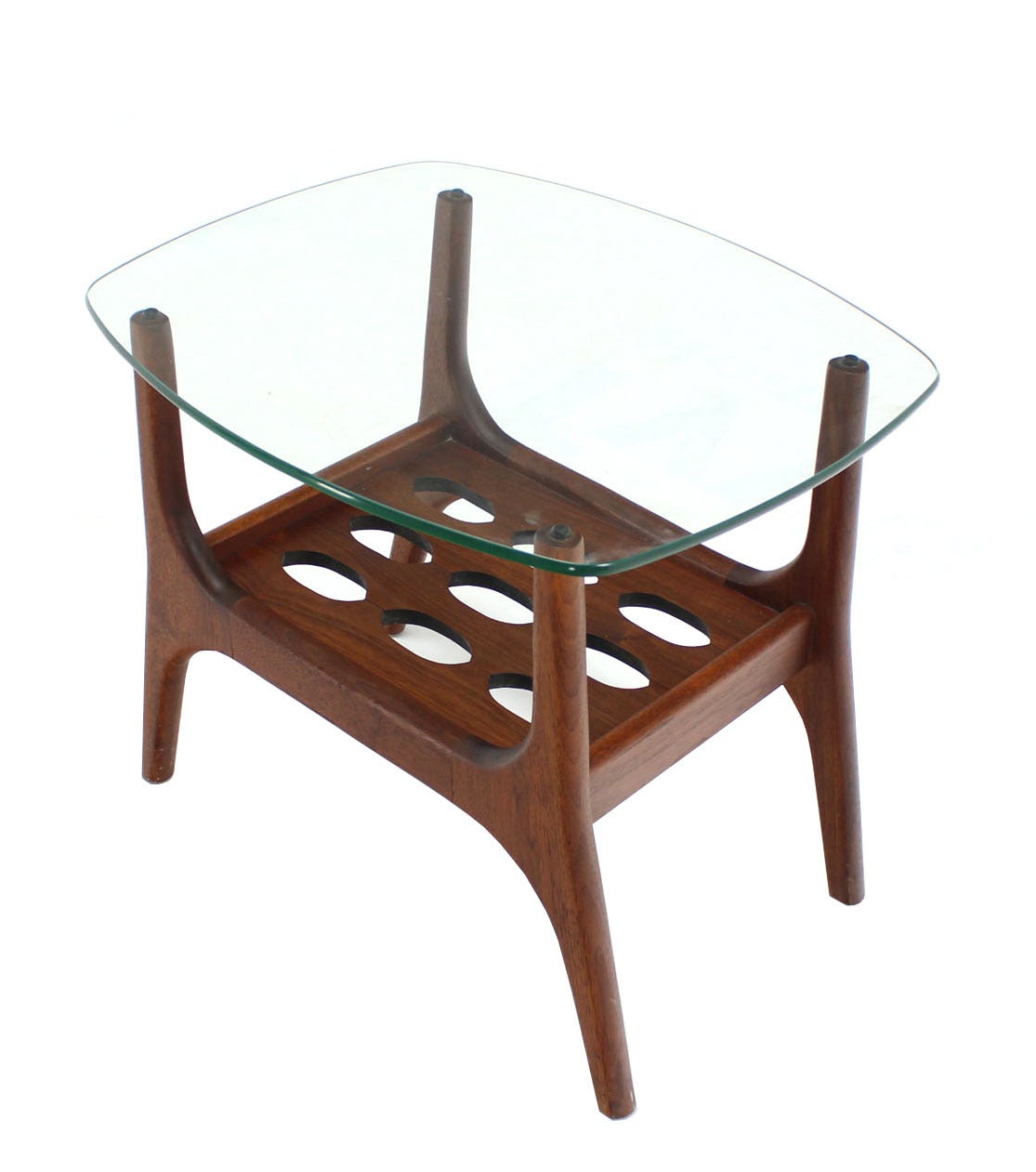 20th Century Adrian Pearsall Oiled Walnut End Table