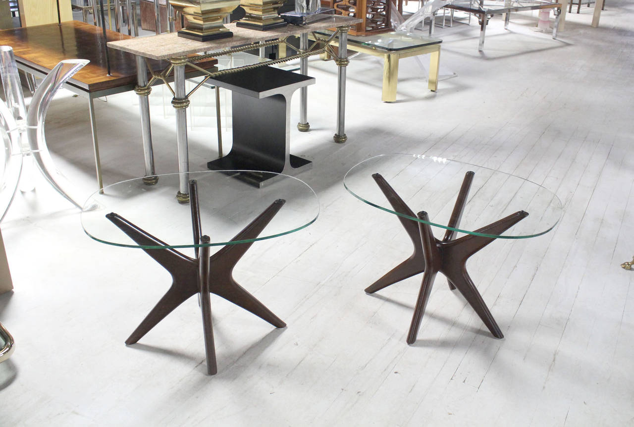 Pair of Mid-Century Modern jacks tables by Adrian Pearsall.