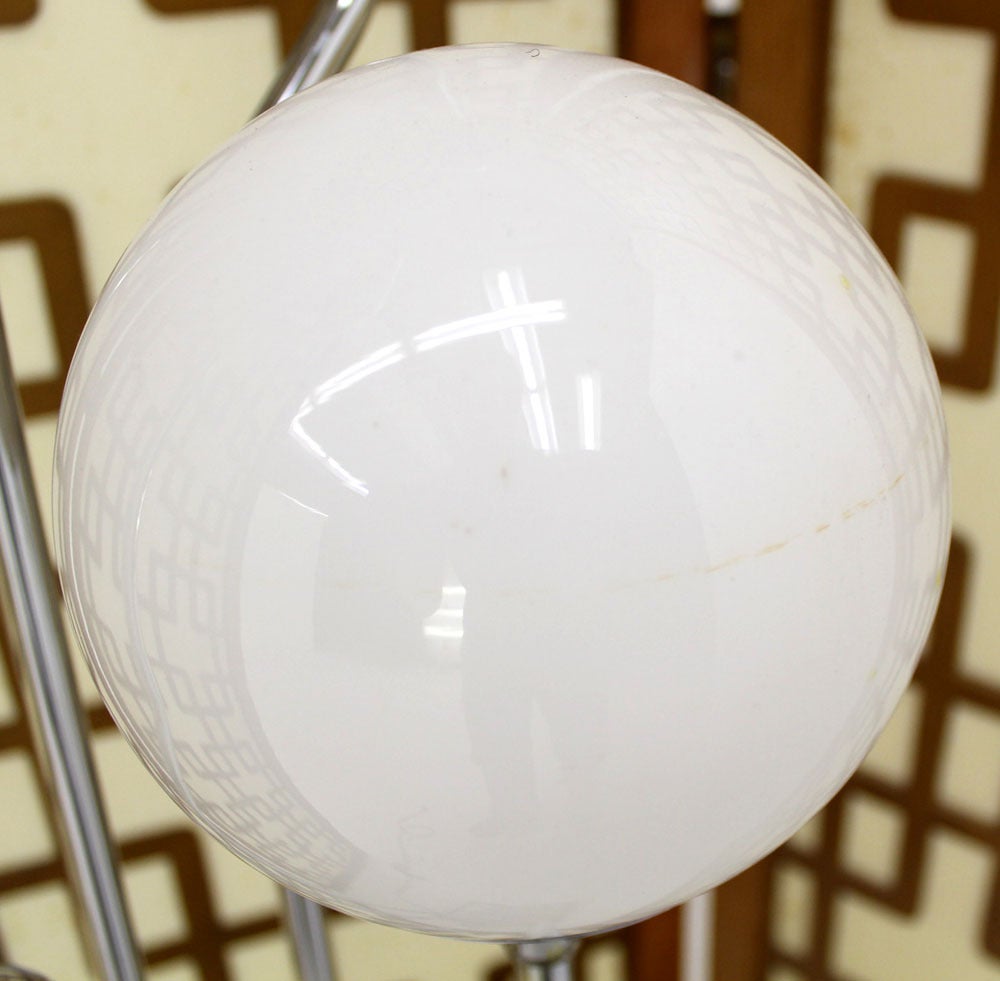 Mid-Century Modern Chrome, Four Glass Globes Floor Lamp 2