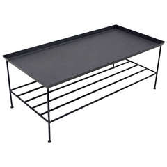 Mid-Century Modern, Wrought Iron Coffee Tray Trable