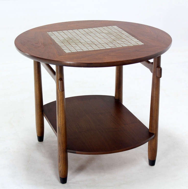 Very nice mid-century modern tile top end or side table.