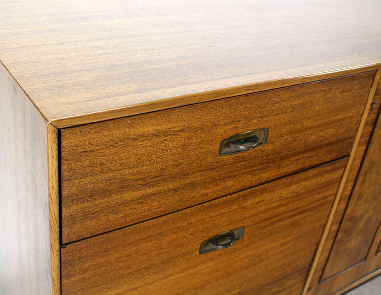 Mid-Century Danish Modern Walnut Long Credenza Dresser 1