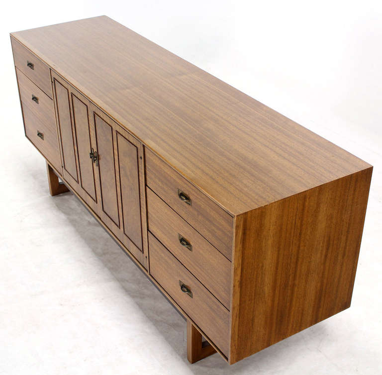 Mid-20th Century Mid-Century Danish Modern Walnut Long Credenza Dresser