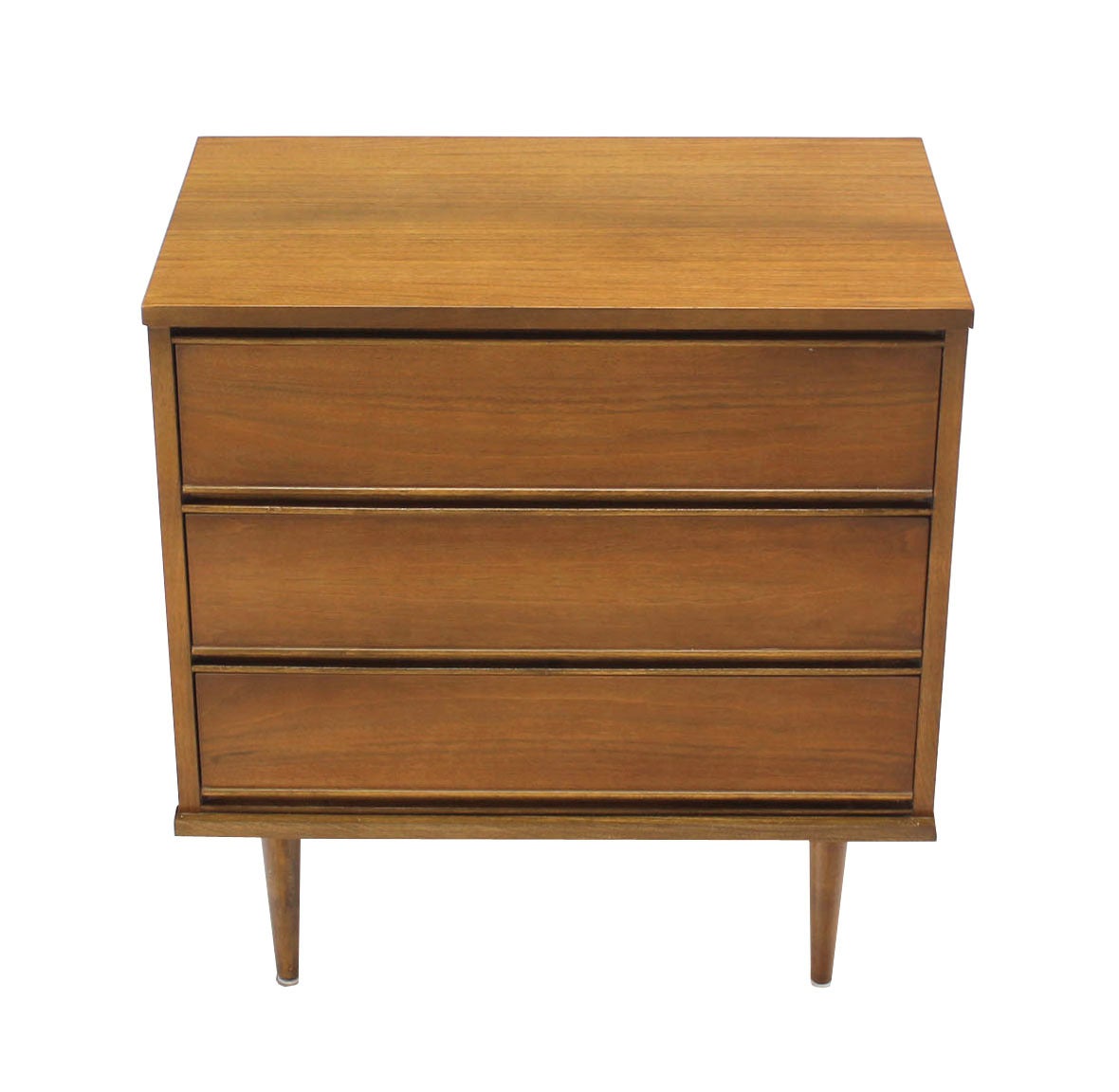 Three-Drawer Danish Modern Walnut Bachelor Chest