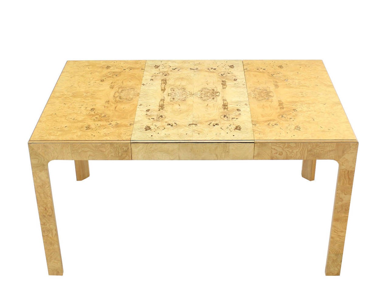American Henredon Square Game or Dining Table with One Extension
