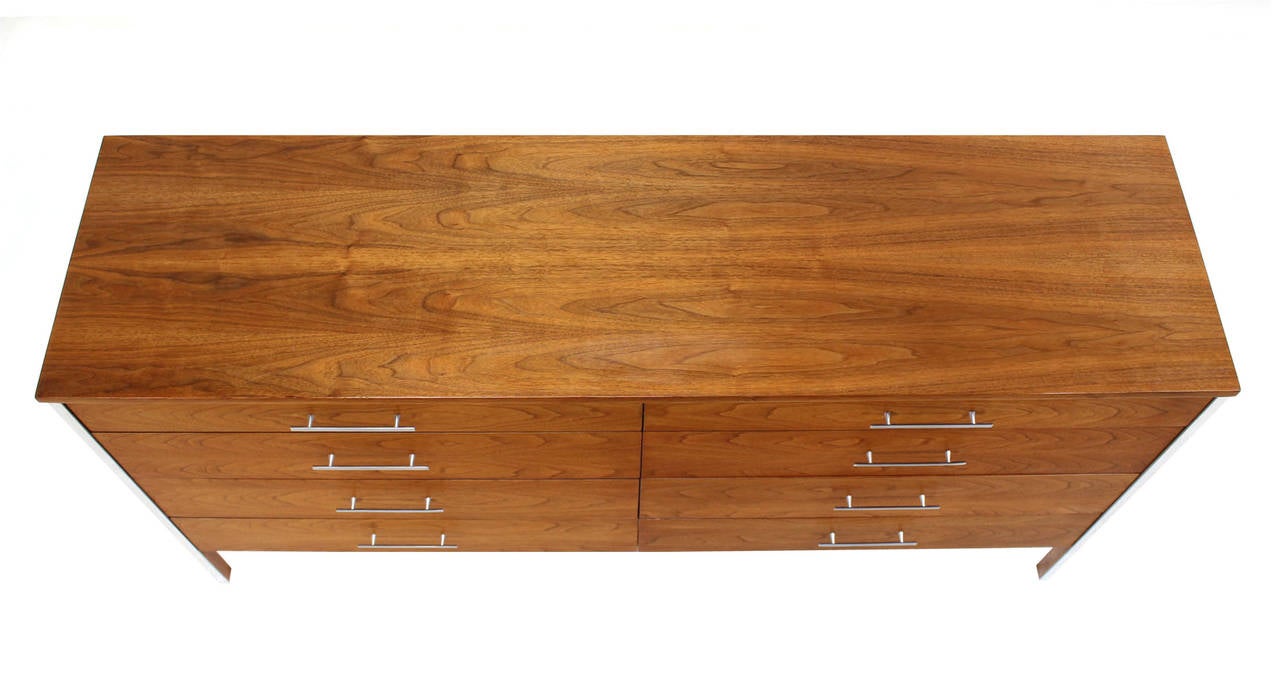 Paul McCobb for Calving light walnut double dresser in excellent condition.