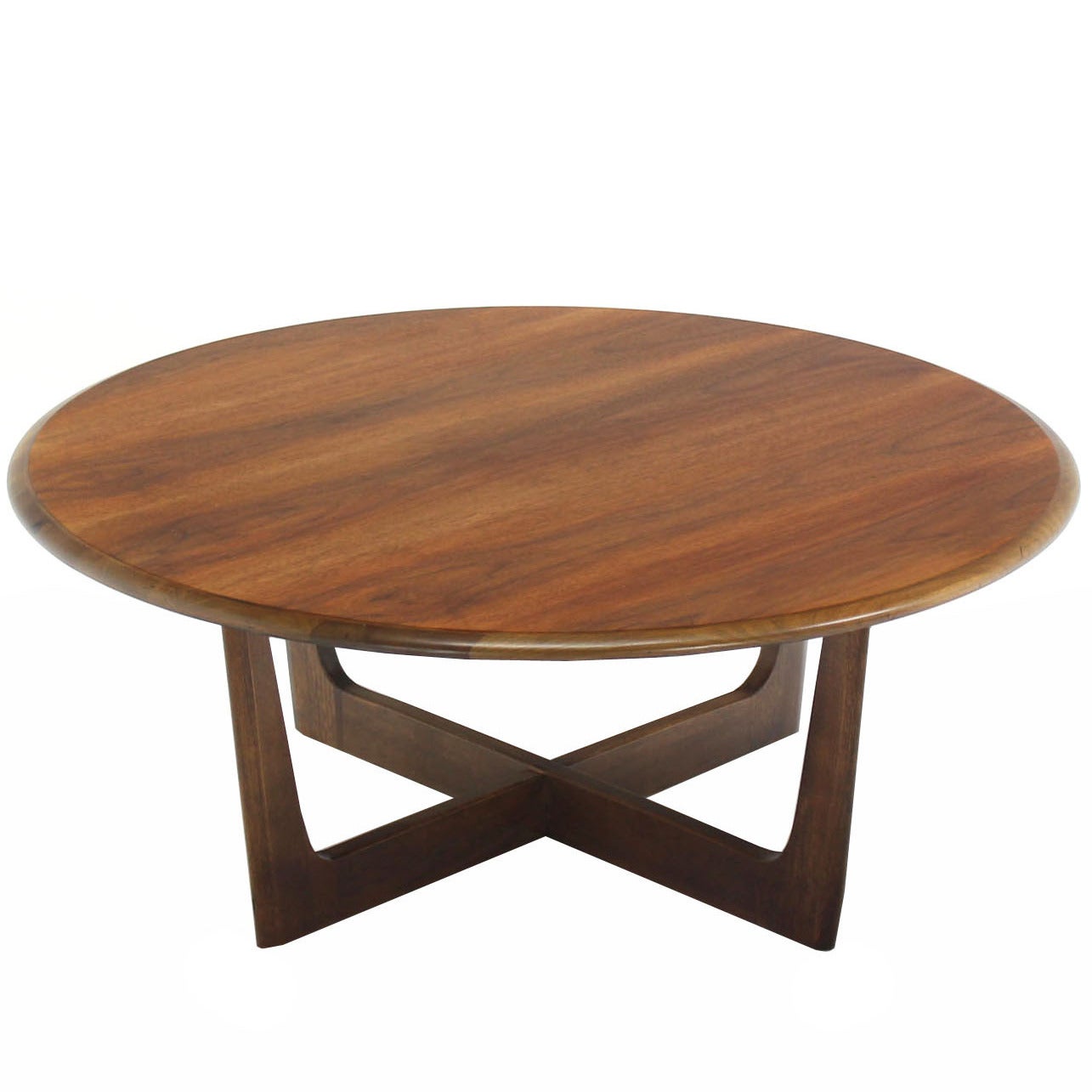 Walnut XBase Round Coffee Table at 1stDibs walnut round coffee table
