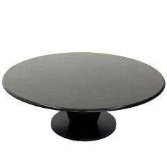 Apollo Woodworking Large Round Black Granite Coffee Table