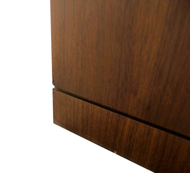 Mid Century Modern Walnut Straight Lines Display Cabinet 2
