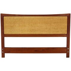 Retro Danish Midcentury Modern Full-Size Teak Headboard