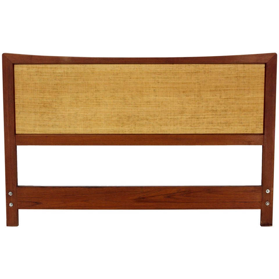 Danish Midcentury Modern Full-Size Teak Headboard