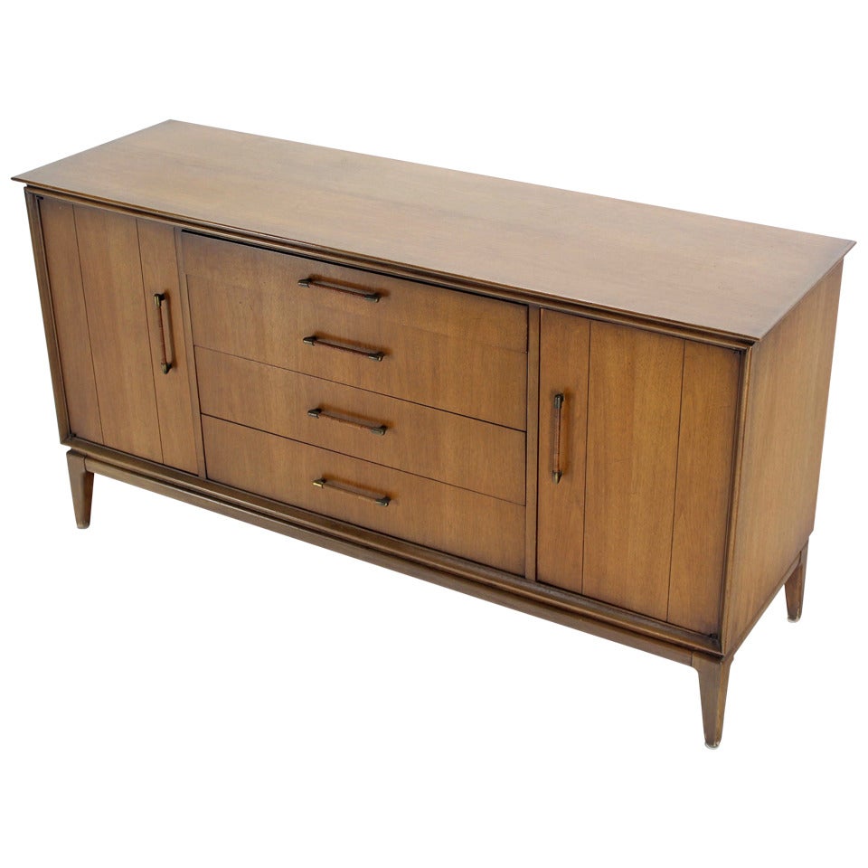 Mid-Century Modern Walnut Credenza or Sideboard Dresser