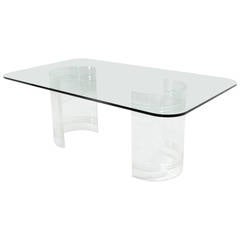 Lucite Base Dining Table
