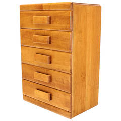 Russel Wright Conant Ball Five-Drawer High Chest Dresser