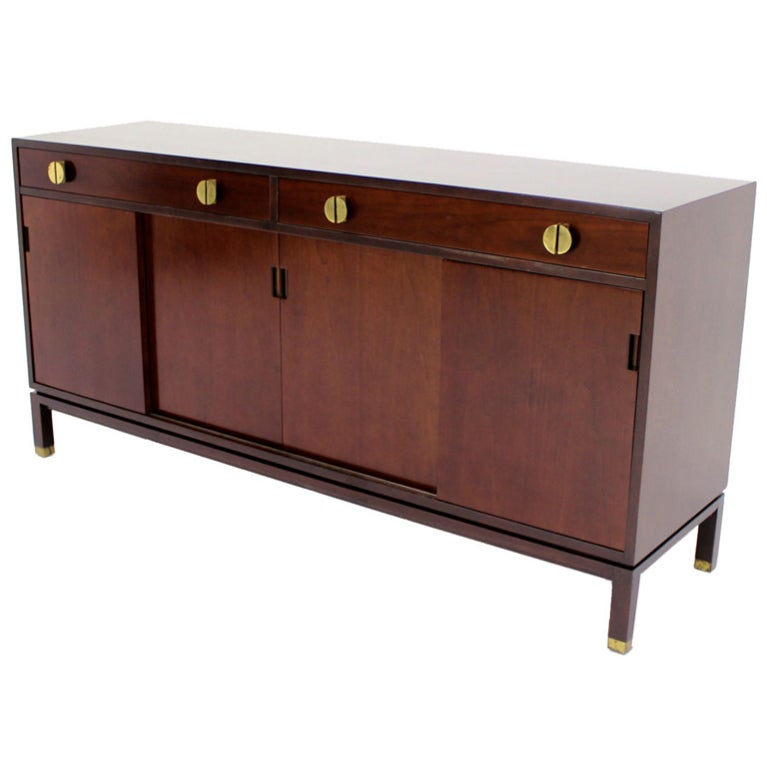 Dunbar MidCentury Modern Sideboard with Solid Brass Hardware at 1stDibs