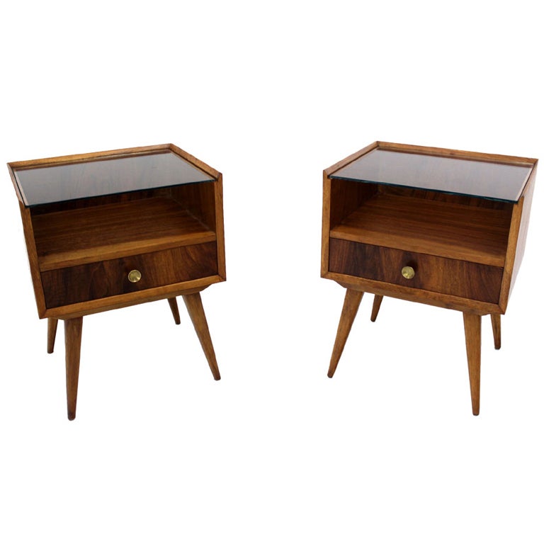 Pair of Swedish Mid Century Modern End Tables