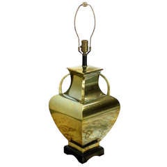 Modern Polished Brass Table Lamp Base. 4