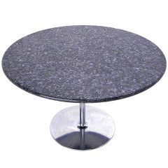 Mid Century Modern Round Iridescent Granite Tulip Base Dining or Center Table