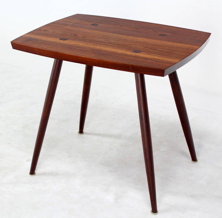 Solid walnut end table by George Nakashima