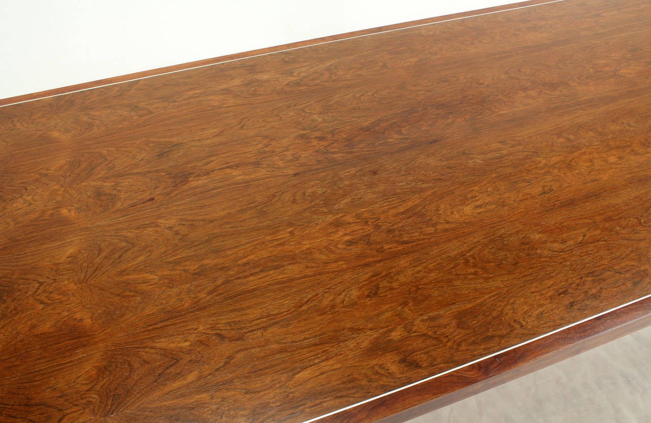 Rosewood and Chrome Conference Dining Table 1
