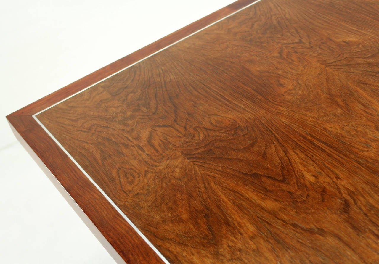 Rosewood and Chrome Conference Dining Table 2